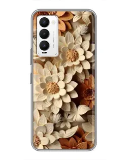Чехол для TECNO Camon 18 / Camon 18P с картинкой «Бежевый флористический декор» Чехол для TECNO Camon 18 / Camon 18P с картинкой «Бежевый флористический декор»