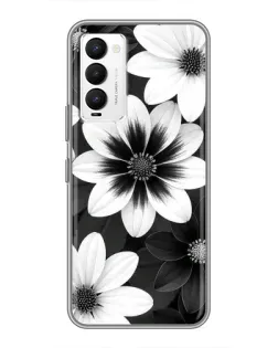 Чехол для TECNO Camon 18 / Camon 18P с картинкой «Монохромные астры» Чехол для TECNO Camon 18 / Camon 18P с картинкой «Монохромные астры»