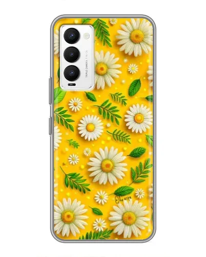 Чехол для TECNO Camon 18 / Camon 18P с картинкой «Ромашковое солнце»