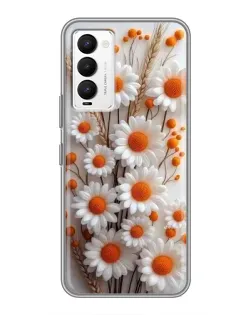 Чехол для TECNO Camon 18 / Camon 18P с картинкой «Белые сухоцветы» Чехол для TECNO Camon 18 / Camon 18P с картинкой «Белые сухоцветы»
