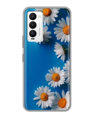 Чехол для TECNO Camon 18 / Camon 18P с картинкой «Белоснежные маргаритки»