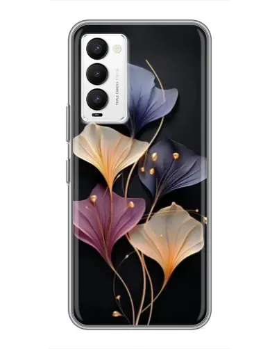 Чехол для TECNO Camon 18 / Camon 18P с картинкой «Лиловые цветы грации»