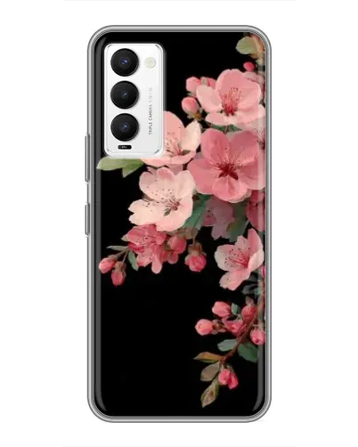 Чехол для TECNO Camon 18 / Camon 18P с картинкой «Розовая ветка сакуры»