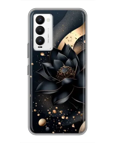 Чехол для TECNO Camon 18 / Camon 18P с картинкой «Черный лотос»