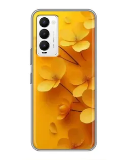 Чехол для TECNO Camon 18 / Camon 18P с картинкой «Золотые лепестки» Чехол для TECNO Camon 18 / Camon 18P с картинкой «Золотые лепестки»