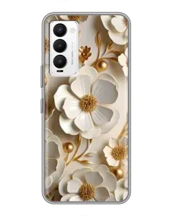Чехол для TECNO Camon 18 / Camon 18P с картинкой «Белие бумажние цвети» Чехол для TECNO Camon 18 / Camon 18P с картинкой «Белие бумажние цвети»