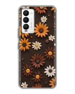 Чехол для TECNO Camon 18 / Camon 18P с картинкой «Узор из маленьких подсолнухов» Чехол для TECNO Camon 18 / Camon 18P с картинкой «Узор из маленьких подсолнухов»