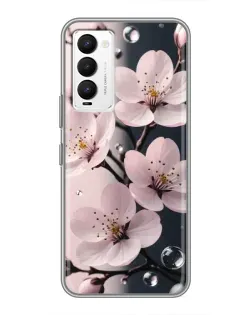 Чехол для TECNO Camon 18 / Camon 18P с картинкой «Нежная сакура и капли» Чехол для TECNO Camon 18 / Camon 18P с картинкой «Нежная сакура и капли»
