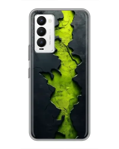 Чохол для TECNO Camon 18 / Camon 18P з картинкою «Салатовий розлом скелі»