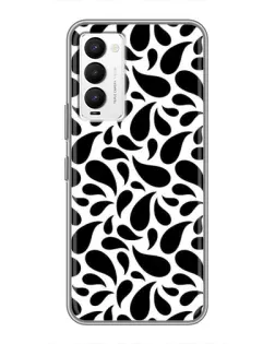 Чохол для TECNO Camon 18 / Camon 18P з картинкою «Контрастні чорні краплі»