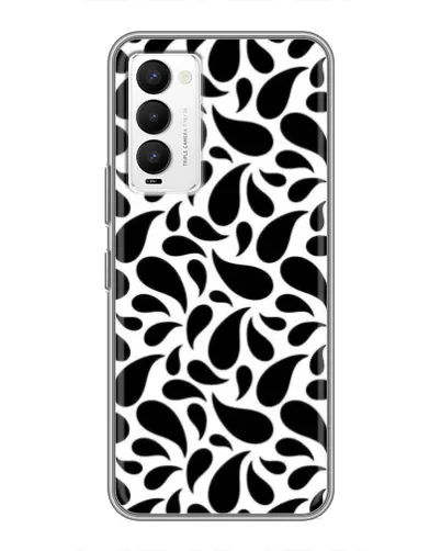 Чохол для TECNO Camon 18 / Camon 18P з картинкою «Контрастні чорні краплі»