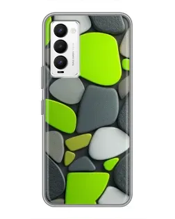 Чохол для TECNO Camon 18 / Camon 18P з картинкою «Яскрава неонова галька»