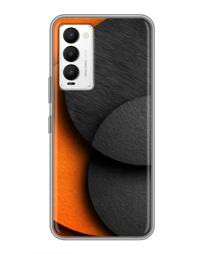 Чохол для TECNO Camon 18 / Camon 18P з картинкою «Геометрія помаранчевих кіл»