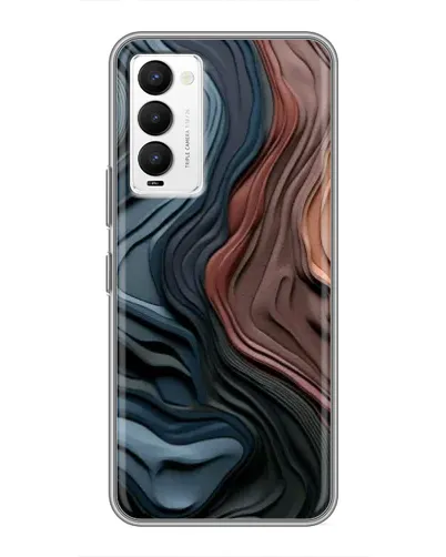 Чохол для TECNO Camon 18 / Camon 18P з картинкою «Кольорові хвилі каньйону»