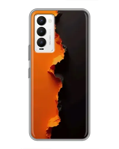 Чохол для TECNO Camon 18 / Camon 18P з картинкою «Помаранчевий розлом»