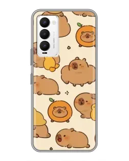 Чехол для TECNO Camon 18 / Camon 18P с картинкой «Капибары с апельсинами» Чехол для TECNO Camon 18 / Camon 18P с картинкой «Капибары с апельсинами»