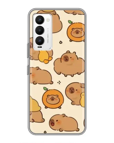 Чохол для TECNO Camon 18 / Camon 18P з картинкою «Капібари з апельсинами»