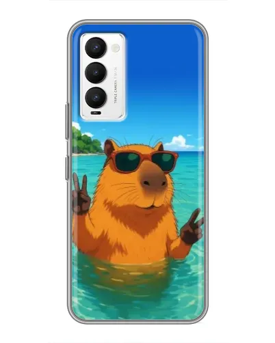 Чохол для TECNO Camon 18 / Camon 18P з картинкою «Морська капібара»