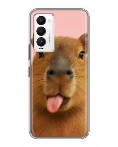 Чохол для TECNO Camon 18 / Camon 18P з картинкою «Капібара з язиком»