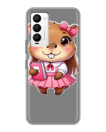 Чохол для TECNO Camon 18 / Camon 18P з картинкою «Дівчинка капібара»