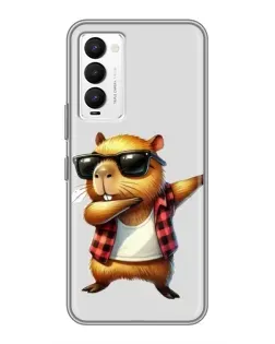 Чохол для TECNO Camon 18 / Camon 18P з картинкою «Капібара репер даб» Чохол для TECNO Camon 18 / Camon 18P з картинкою «Капібара репер даб»