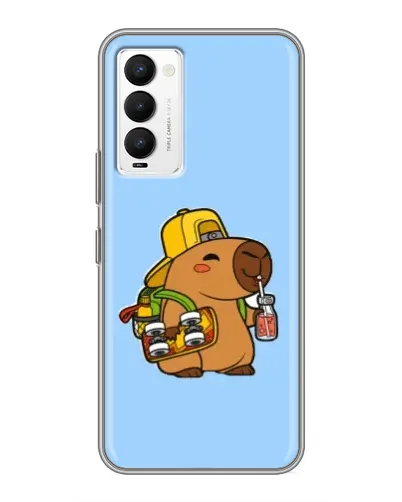 Чохол для TECNO Camon 18 / Camon 18P з картинкою «Капібара на скейті»