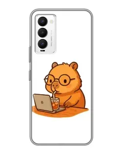 Чохол для TECNO Camon 18 / Camon 18P з картинкою «Капібара з ноутбуком» Чохол для TECNO Camon 18 / Camon 18P з картинкою «Капібара з ноутбуком»