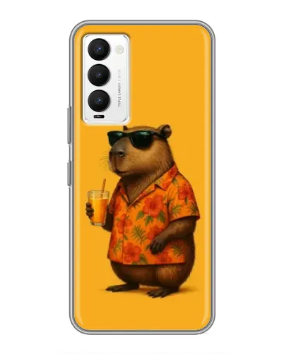 Чохол для TECNO Camon 18 / Camon 18P з картинкою «Капібара на відпочинку»