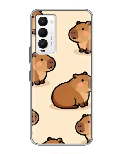 Чохол для TECNO Camon 18 / Camon 18P з картинкою «Паттерн милих капібар»