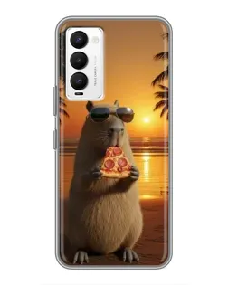 Чохол для TECNO Camon 18 / Camon 18P з картинкою «Капібара з піцою» Чохол для TECNO Camon 18 / Camon 18P з картинкою «Капібара з піцою»