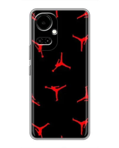 Чехол для TECNO Camon 19 (CI6n) / 19 Pro (CI8n) с картинкой «Jordan Red Pattern»