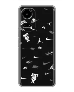 Чехол для TECNO Camon 19 (CI6n) / 19 Pro (CI8n) с картинкой «Nike Black Pattern» Чехол для TECNO Camon 19 (CI6n) / 19 Pro (CI8n) с картинкой «Nike Black Pattern»