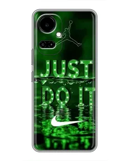 Чехол для TECNO Camon 19 (CI6n) / 19 Pro (CI8n) с картинкой «Зеленый неоновый Nike»