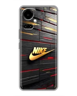 Чехол для TECNO Camon 19 (CI6n) / 19 Pro (CI8n) с картинкой «Золотой Nike на металле»