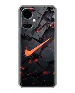 Чехол для TECNO Camon 19 (CI6n) / 19 Pro (CI8n) с картинкой «Nike — эффект разломов»