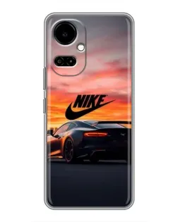 Чехол для TECNO Camon 19 (CI6n) / 19 Pro (CI8n) с картинкой «Nike и суперкар»