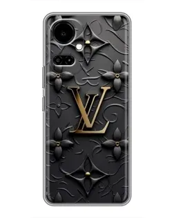 Чехол для TECNO Camon 19 (CI6n) / 19 Pro (CI8n) с картинкой «Кожаная текстура LV»