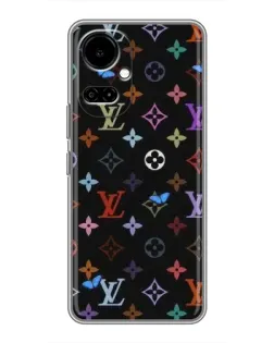 Чехол для TECNO Camon 19 (CI6n) / 19 Pro (CI8n) с картинкой «Цветная монограмма LV»