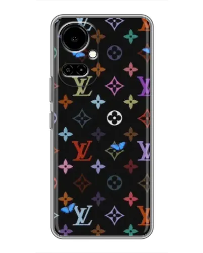 Чехол для TECNO Camon 19 (CI6n) / 19 Pro (CI8n) с картинкой «Цветная монограмма LV»