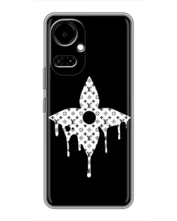 Чехол для TECNO Camon 19 (CI6n) / 19 Pro (CI8n) с картинкой «Цветочная монограмма»