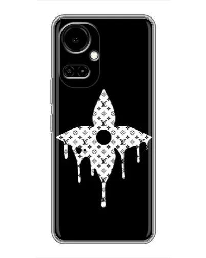 Чехол для TECNO Camon 19 (CI6n) / 19 Pro (CI8n) с картинкой «Цветочная монограмма»