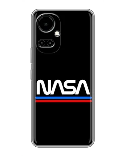Чехол для TECNO Camon 19 (CI6n) / 19 Pro (CI8n) с картинкой «NASA — классика Red Blue»