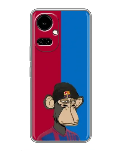 Чехол для TECNO Camon 19 (CI6n) / 19 Pro (CI8n) с картинкой «Bored Ape — фанат Барсы»