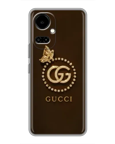 Чехол для TECNO Camon 19 (CI6n) / 19 Pro (CI8n) с картинкой «Gucci — золотая бабочка»
