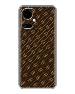 Чехол для TECNO Camon 19 (CI6n) / 19 Pro (CI8n) с картинкой «Gucci — золотые диагонали»