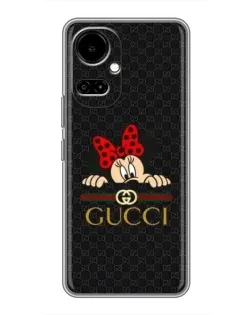Чехол для TECNO Camon 19 (CI6n) / 19 Pro (CI8n) с картинкой «Минни Маус Gucci — черный»