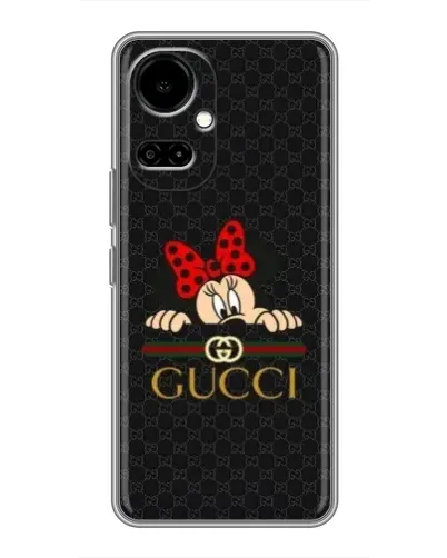 Чехол для TECNO Camon 19 (CI6n) / 19 Pro (CI8n) с картинкой «Минни Маус Gucci — черный»