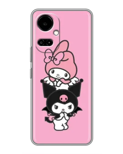 Чехол для TECNO Camon 19 (CI6n) / 19 Pro (CI8n) с картинкой «My Melody и Kuromi» Чехол для TECNO Camon 19 (CI6n) / 19 Pro (CI8n) с картинкой «My Melody и Kuromi»