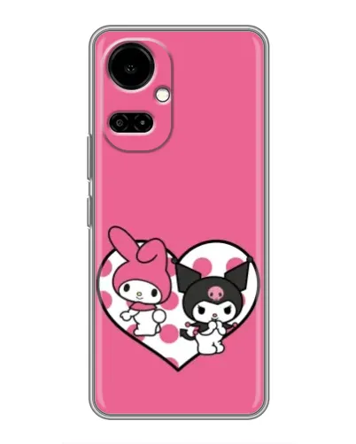 Чехол для TECNO Camon 19 (CI6n) / 19 Pro (CI8n) с картинкой «Kuromi и My Melody» Чехол для TECNO Camon 19 (CI6n) / 19 Pro (CI8n) с картинкой «Kuromi и My Melody»