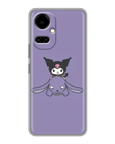 Чехол для TECNO Camon 19 (CI6n) / 19 Pro (CI8n) с картинкой «Kuromi на лиловом фоне» Чехол для TECNO Camon 19 (CI6n) / 19 Pro (CI8n) с картинкой «Kuromi на лиловом фоне»